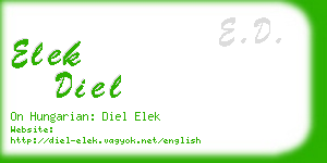 elek diel business card